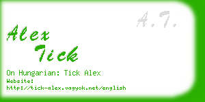 alex tick business card